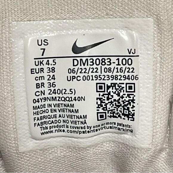 Nike React Escape Run DM3083-100 White Leopard Women's Running Shoes Size 7M - Picture 3 of 16